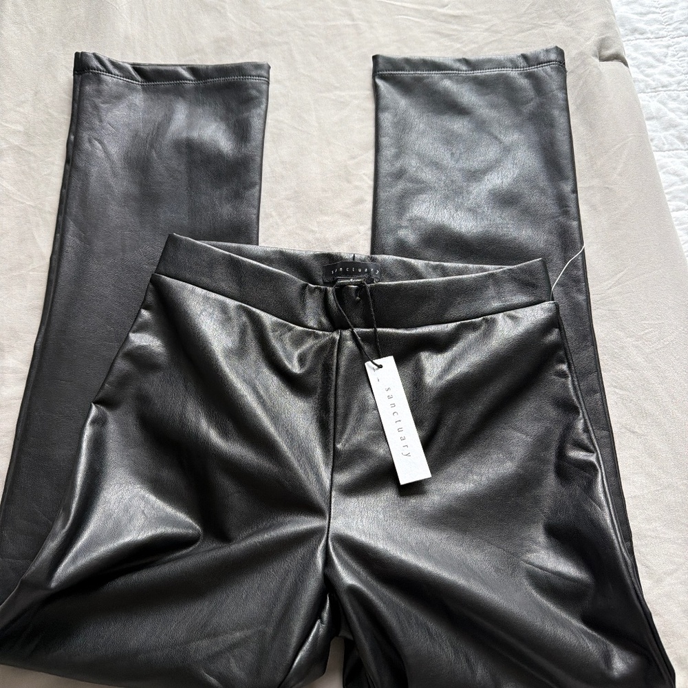 Black leather sanctuary pant NEW